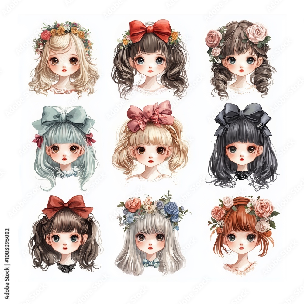 Naklejka premium little girl