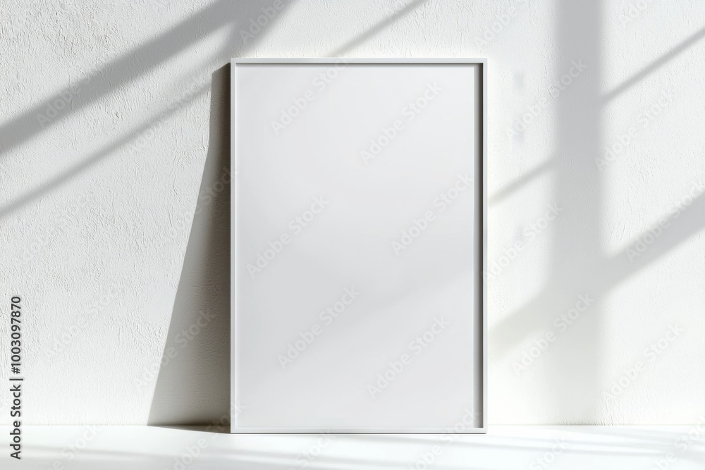 A3 Poster Mockup on White Background created with Generative AI A3 Poster Mockup on White Background created with Generative AI