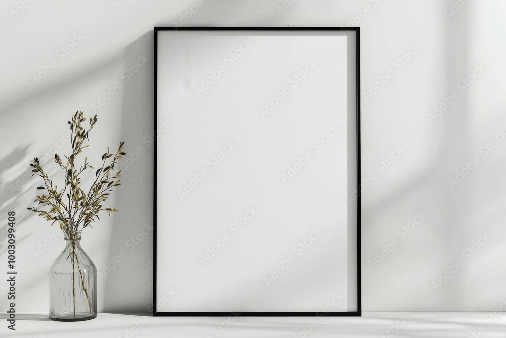 A3 Poster Mockup on White Background created with Generative AI A3 Poster Mockup on White Background created with Generative AI