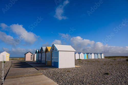 Les cabines de plage à Cayeux-sur-Mer