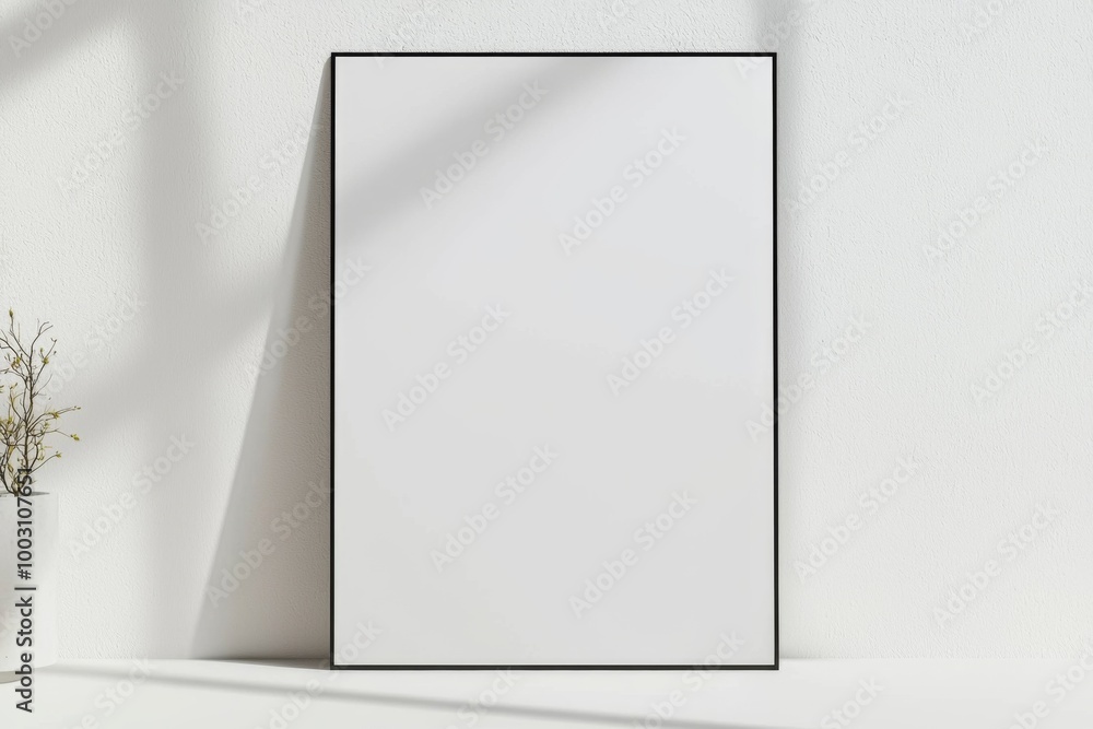 A3 Poster Mockup on White Background created with Generative AI A3 Poster Mockup on White Background created with Generative AI