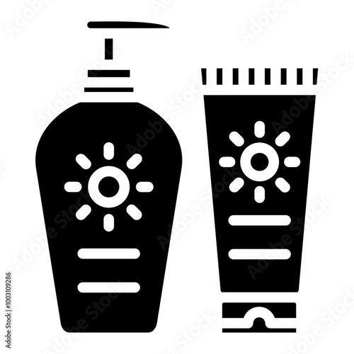 742-Sunscreen Bottle Icon style