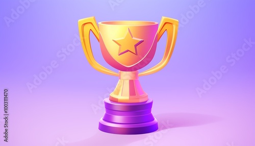 Wallpaper Mural 3d gold trophy cup Torontodigital.ca