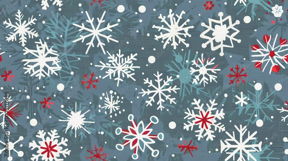 Snowflakes on a grey background Snowflakes on a grey background