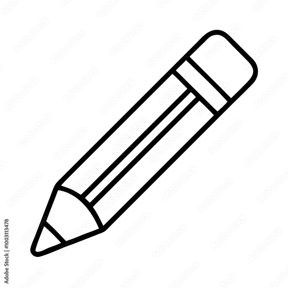 Vector Black Outline Pencil for Design and Writing Tools Vector Black Outline Pencil for Design and Writing Tools