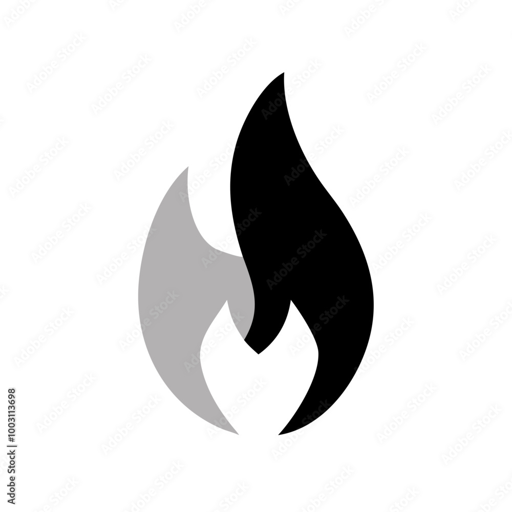 Abstract Flame Symbol Dual Toned Vector Illustration for Design and Branding Abstract Flame Symbol Dual Toned Vector Illustration for Design and Branding