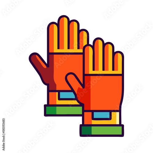  Colorful Safety Gloves Vector Illustration for Work Protection Design
