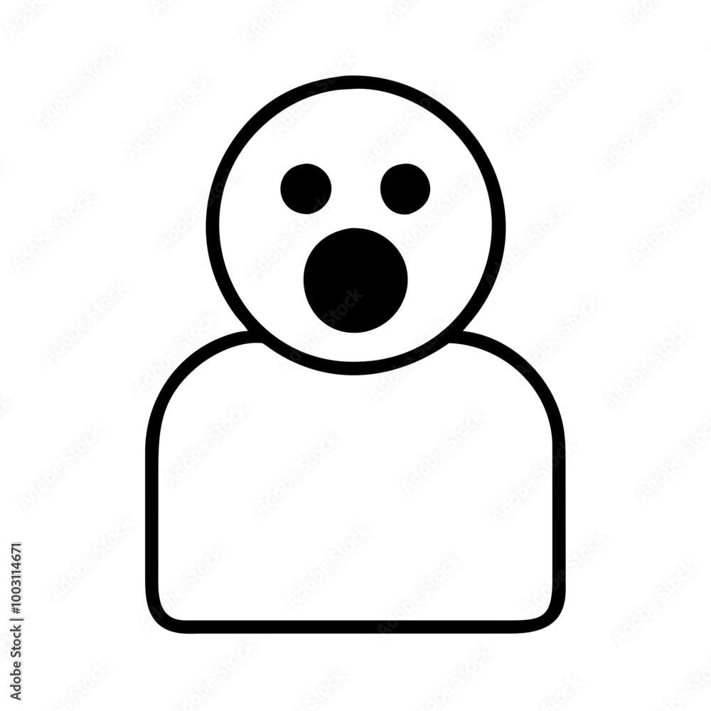 Surprised Face Expression Vector for Emotion and Reaction Illustrations Surprised Face Expression Vector for Emotion and Reaction Illustrations