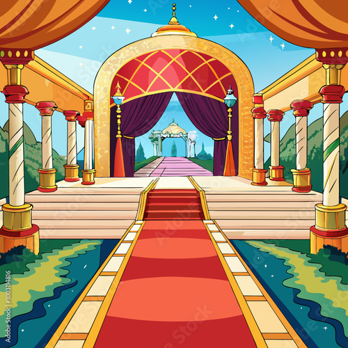 circus tent on a white background