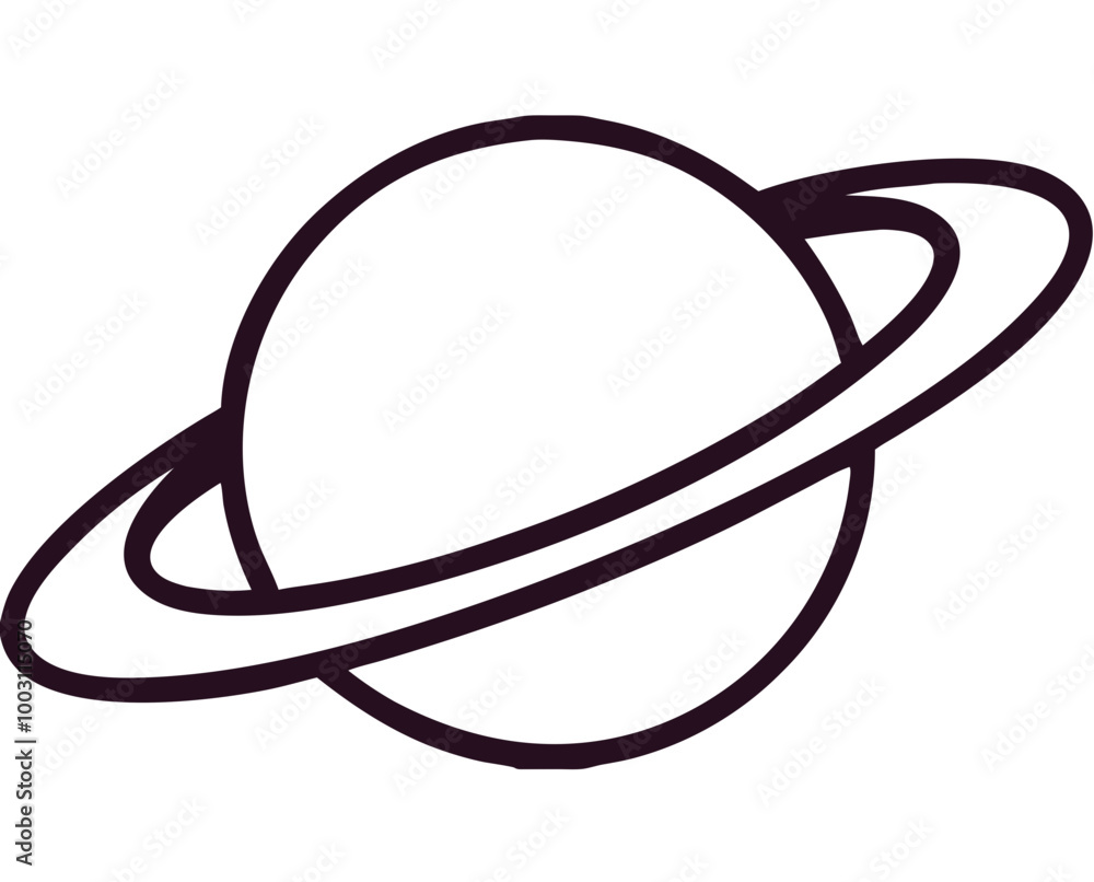 Saturn Planet with Rings Vector Illustration for Space and Astronomy Themes Saturn Planet with Rings Vector Illustration for Space and Astronomy Themes