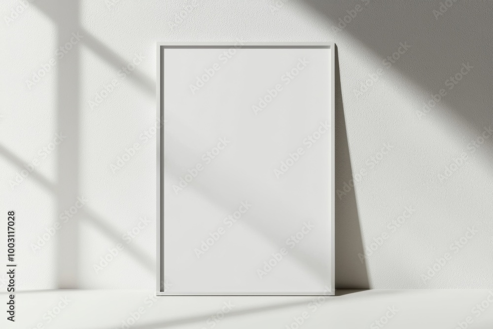 A3 Poster Mockup on White Background created with Generative AI A3 Poster Mockup on White Background created with Generative AI