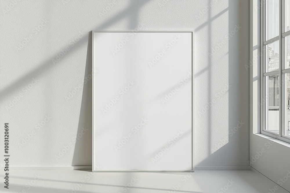 A3 Poster Mockup on White Background created with Generative AI A3 Poster Mockup on White Background created with Generative AI