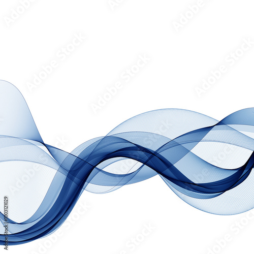 Blue vector wave. layout for presentation, brochure