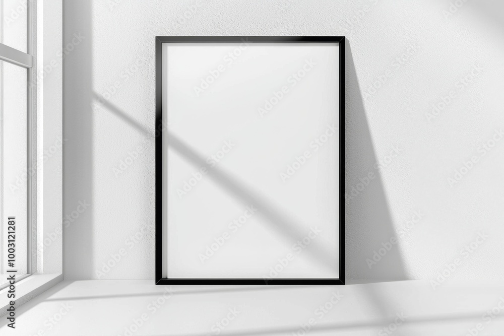 A3 Poster Mockup on White Background created with Generative AI A3 Poster Mockup on White Background created with Generative AI