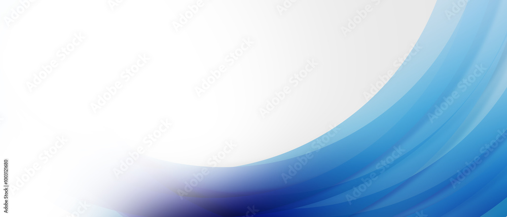 Fototapeta premium Blue curved abstract background