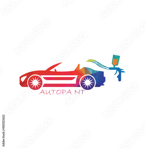 auto car paint logo graphic vector illustration