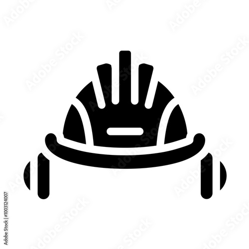 Hardhat with earmuffs vector icon style