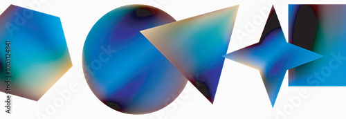 Fluid color geometric shapes abstract background. Vector Illustration For Wallpaper, Banner, Background, Card, Book Illustration, landing page