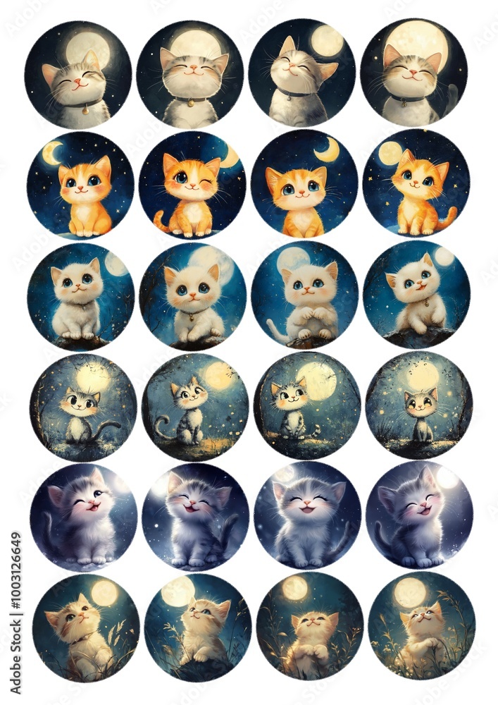 Obraz premium set of cat