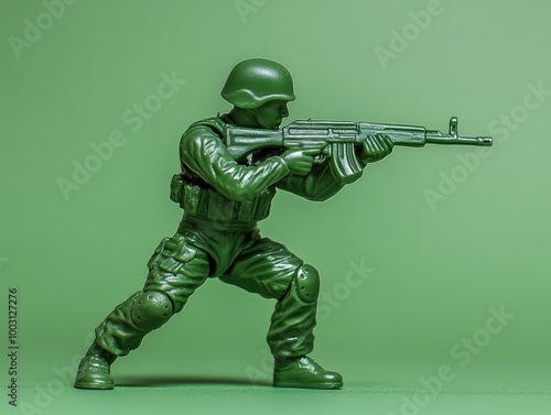 soldier with rifle photo