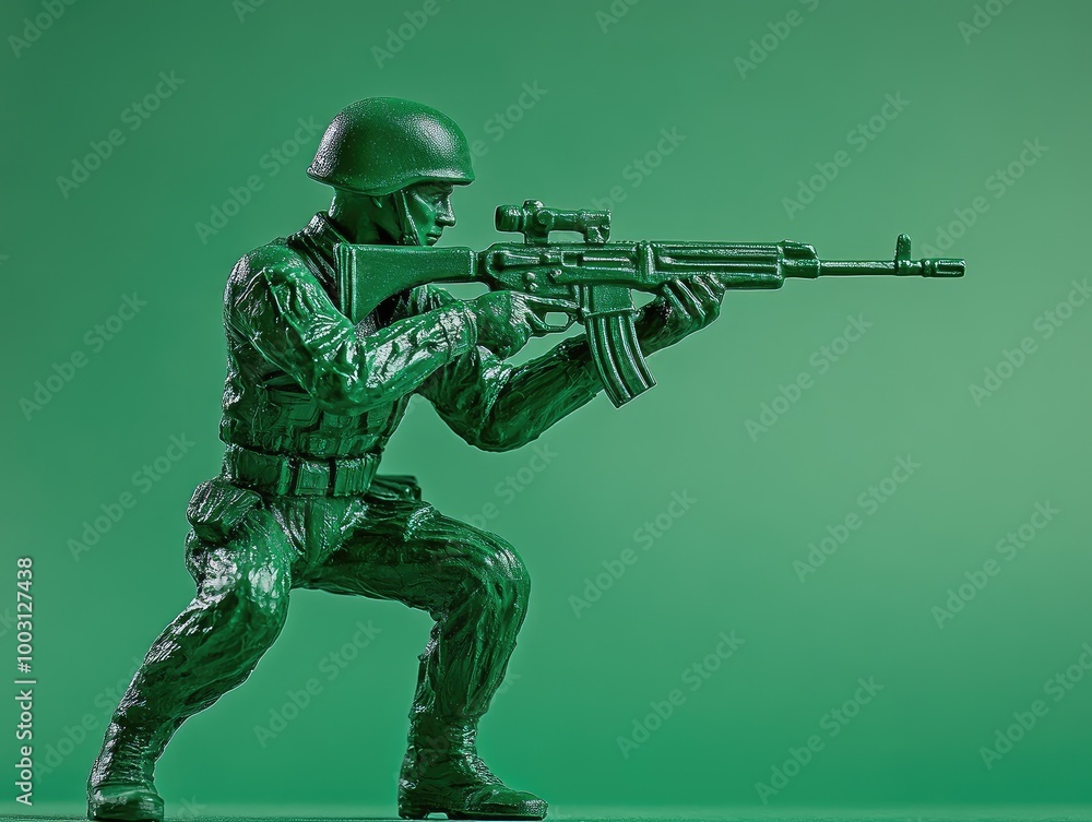 Fototapeta premium soldier with rifle