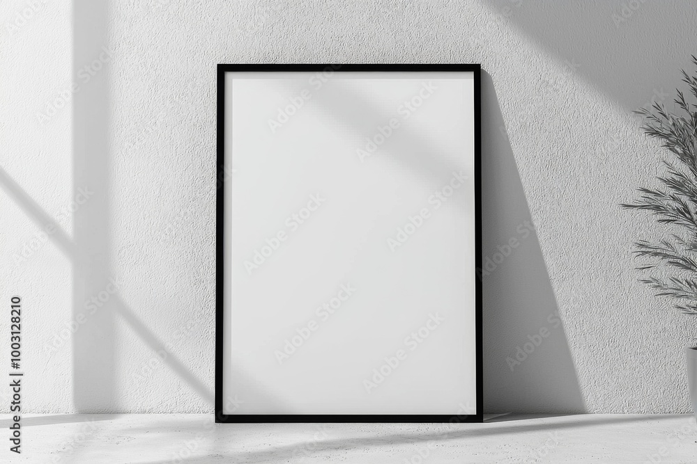 A3 Poster Mockup on White Background created with Generative AI A3 Poster Mockup on White Background created with Generative AI