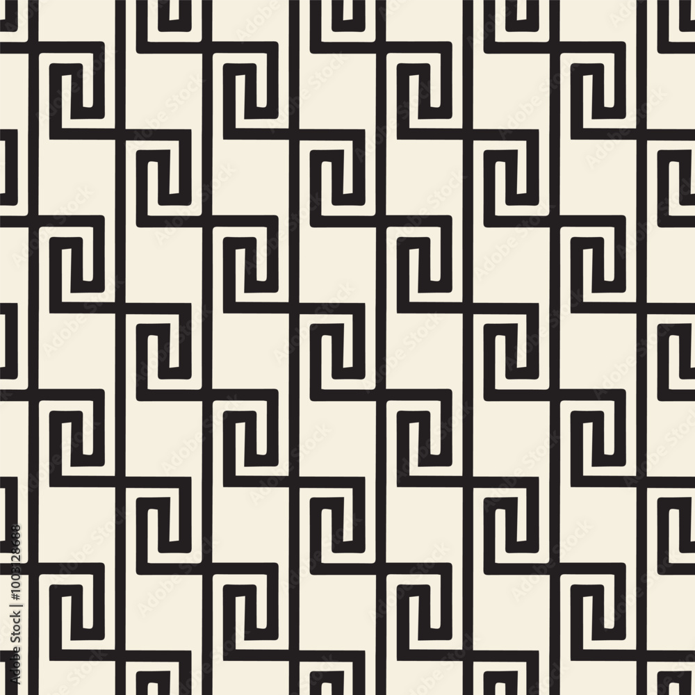 Vector geometric seamless pattern with curls.Modern stylish texture Vector geometric seamless pattern with curls.Modern stylish texture