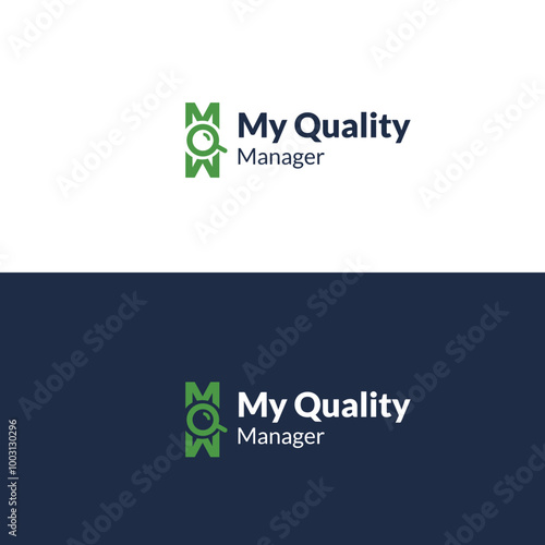 Flat design mqm logo template