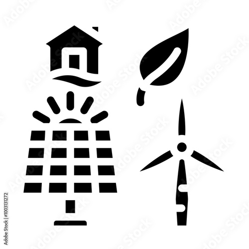 Smart Grid vector icon style