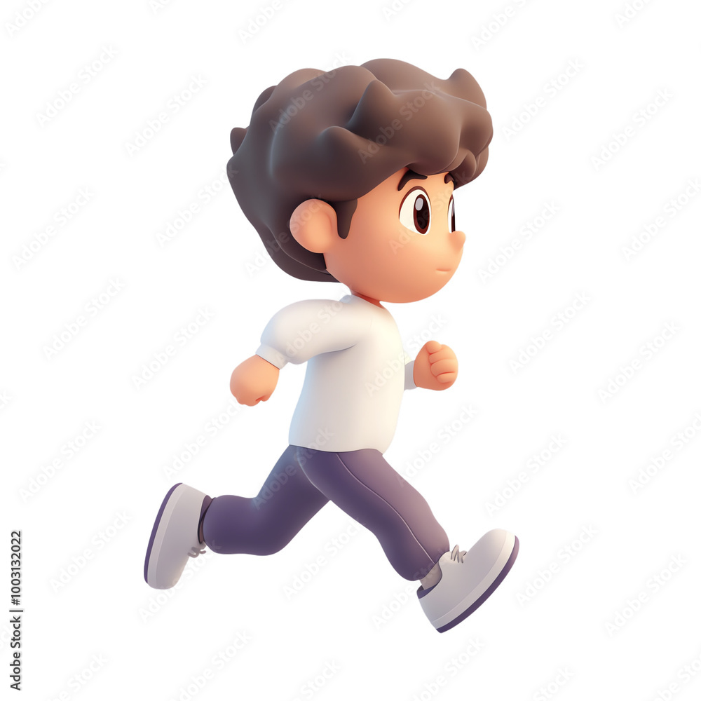 A young boy running energetically, white isolated background. transparent background A young boy running energetically, white isolated background. transparent background