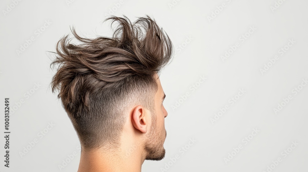 Fototapeta premium Stylish Haircut with Messy Textured Hair