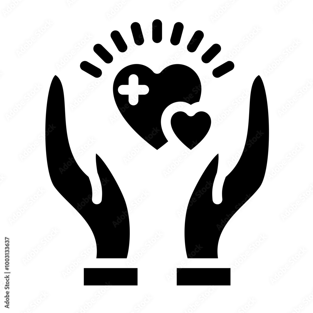 Obraz premium Giving Hope vector icon style