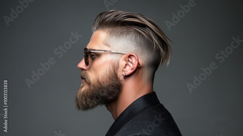 Stylish Man with Modern Haircut and Shades