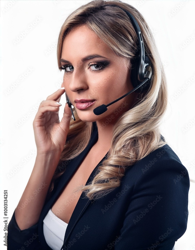beautiful young call centre woman, AI generated beautiful young call centre woman, AI generated