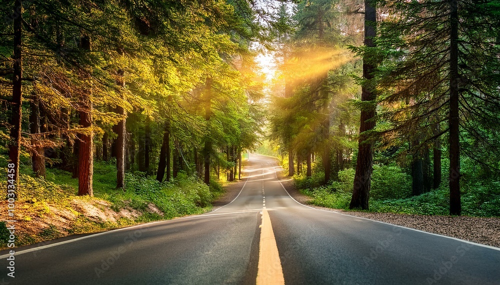 Fototapeta premium path in the woods, AI generated