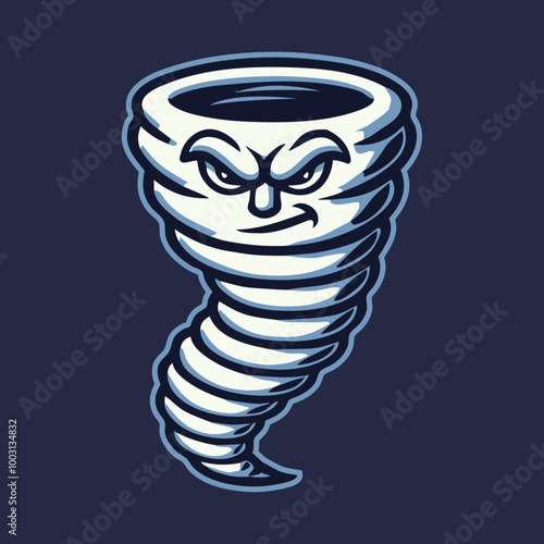 Tornado Vector Sports Team Mascot Logo: Bold, High-Impact Design for Athletic Branding