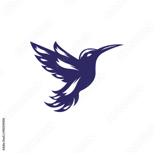 hummingbird logo , technology ,smart , future ,logo design vector.