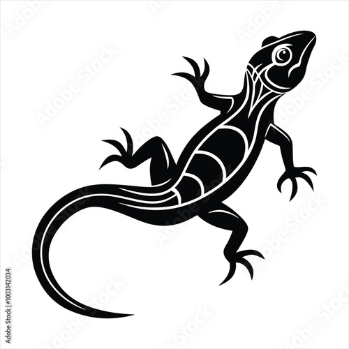 Lizard silhouette vector