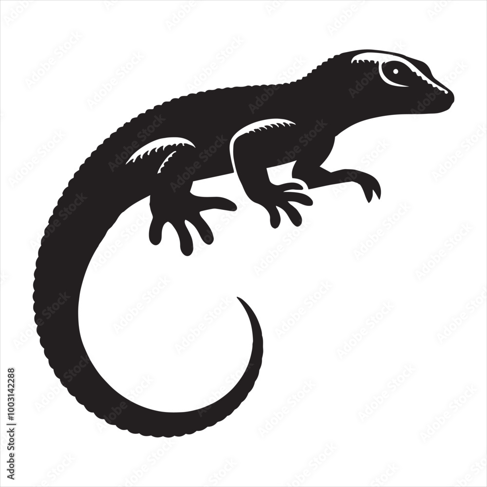 Obraz premium Lizard silhouette vector