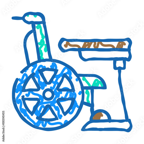 furniture for disabled doodle icon sketch vector. furniture for disabled sign. isolated symbol illustration