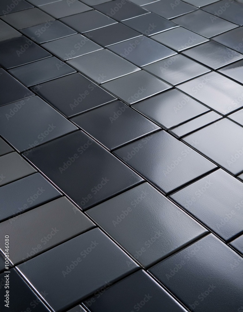 Dark tiles in a geometric pattern Dark tiles in a geometric pattern