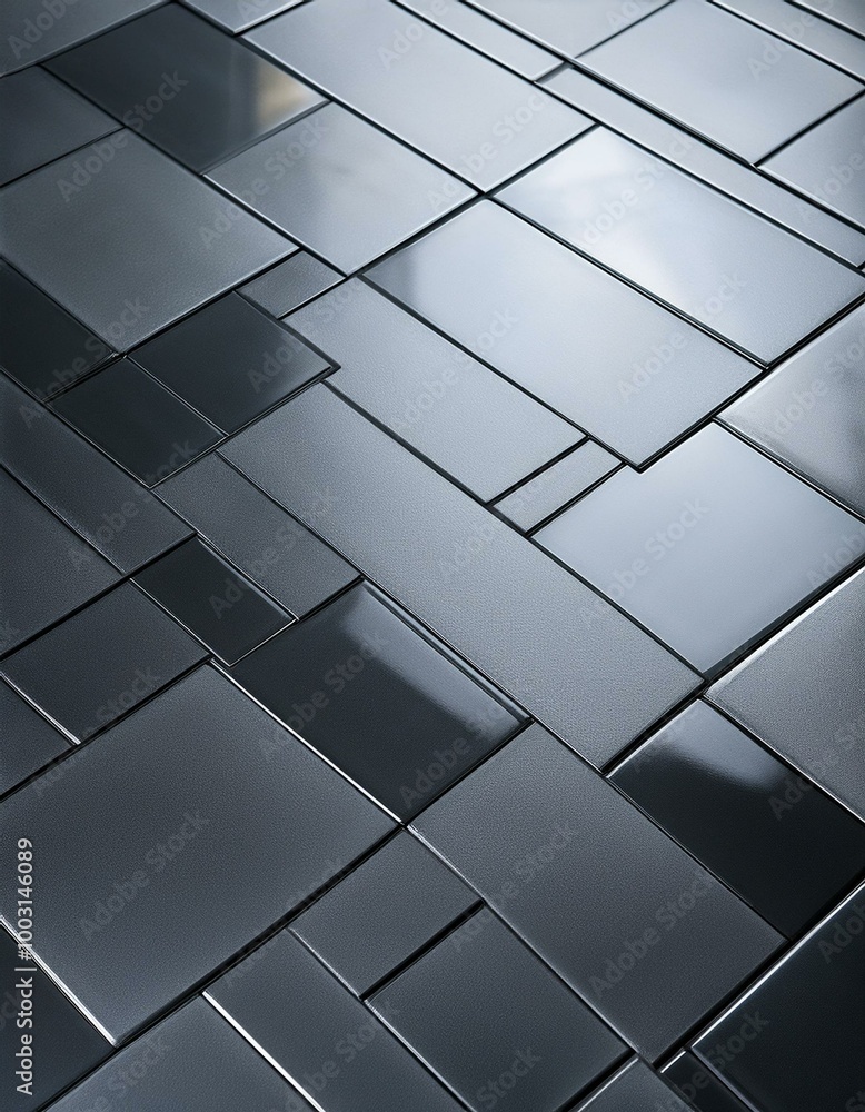 Glossy metallic tiles pattern Glossy metallic tiles pattern