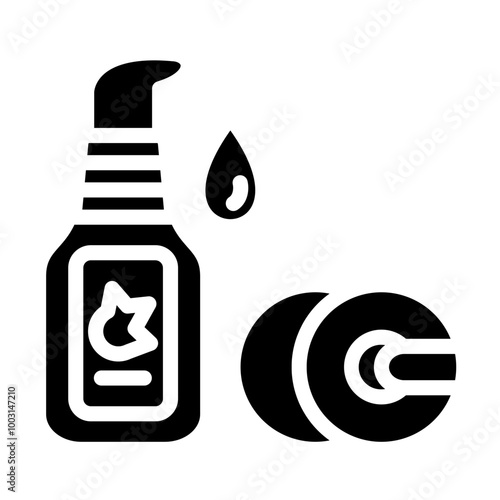 Makeup remover vector icon style