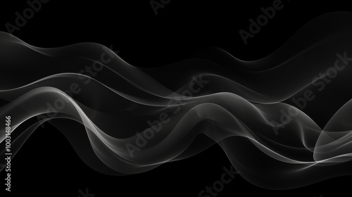 Mysterious black room filled with smoke and fog ideal background for automotive design