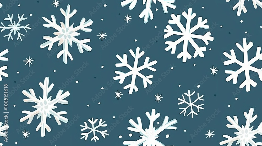 a pattern of falling snowflakes on a dark blue background a pattern of falling snowflakes on a dark blue background