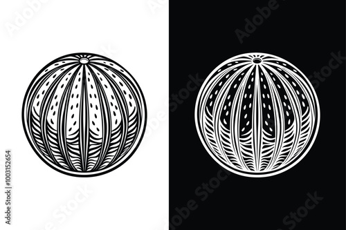 Watermelon fruit icon vector illustration on white background.