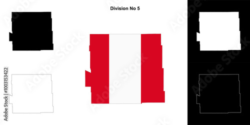 Free Download Division No 5 (Saskatchewan) outline map set - GFXLoad