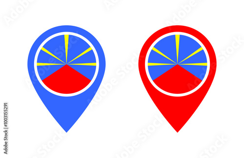 Free Download Reunion flag location icon set - GFXLoad