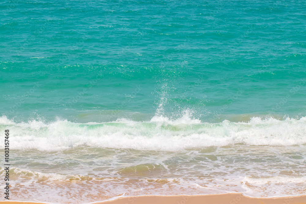 A beautiful golden beach on the shores of the Mediterranean Sea.