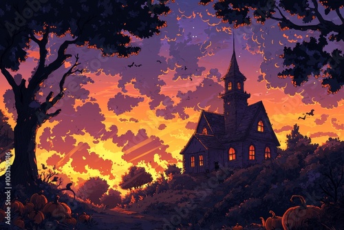 Stunning twilight skies and haunted houses